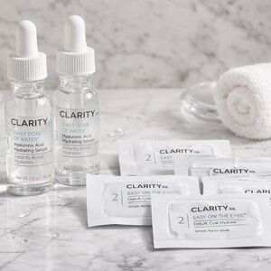 Clarity Rx Hyaluronic Acid Serum Duo + Eye Samples NEW